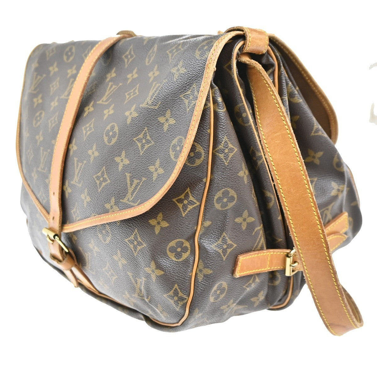 LOUIS VUITTON Saumur 35 Shoulder Bag Monogram Leather BN France M42254 82MA432