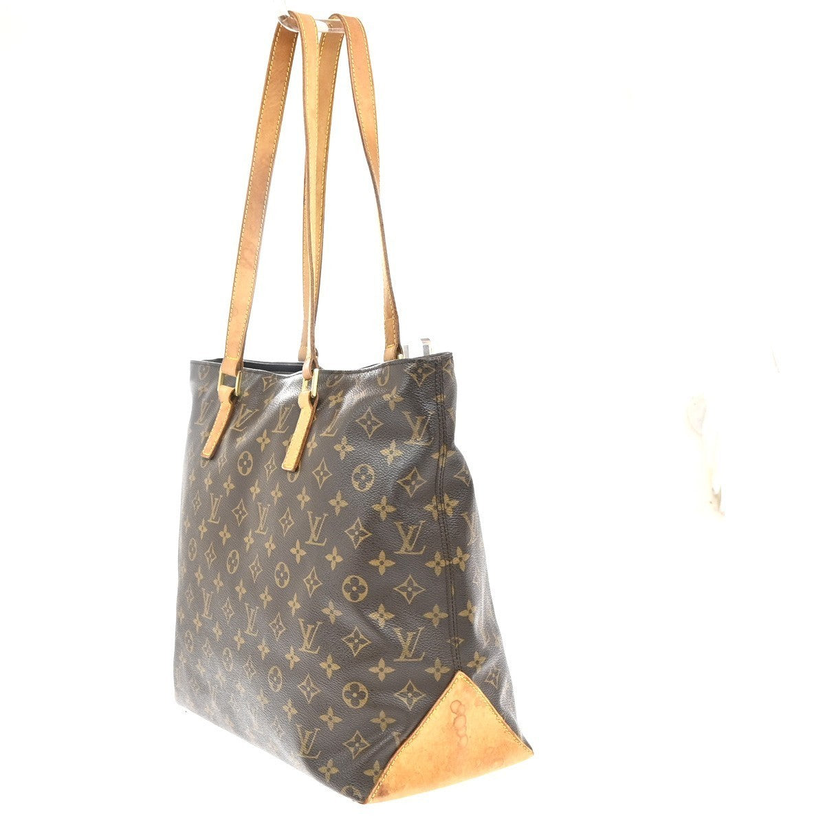 LOUIS VUITTON Cabas Mezzo Shoulder Bag Monogram Leather Brown M51151 10MA146