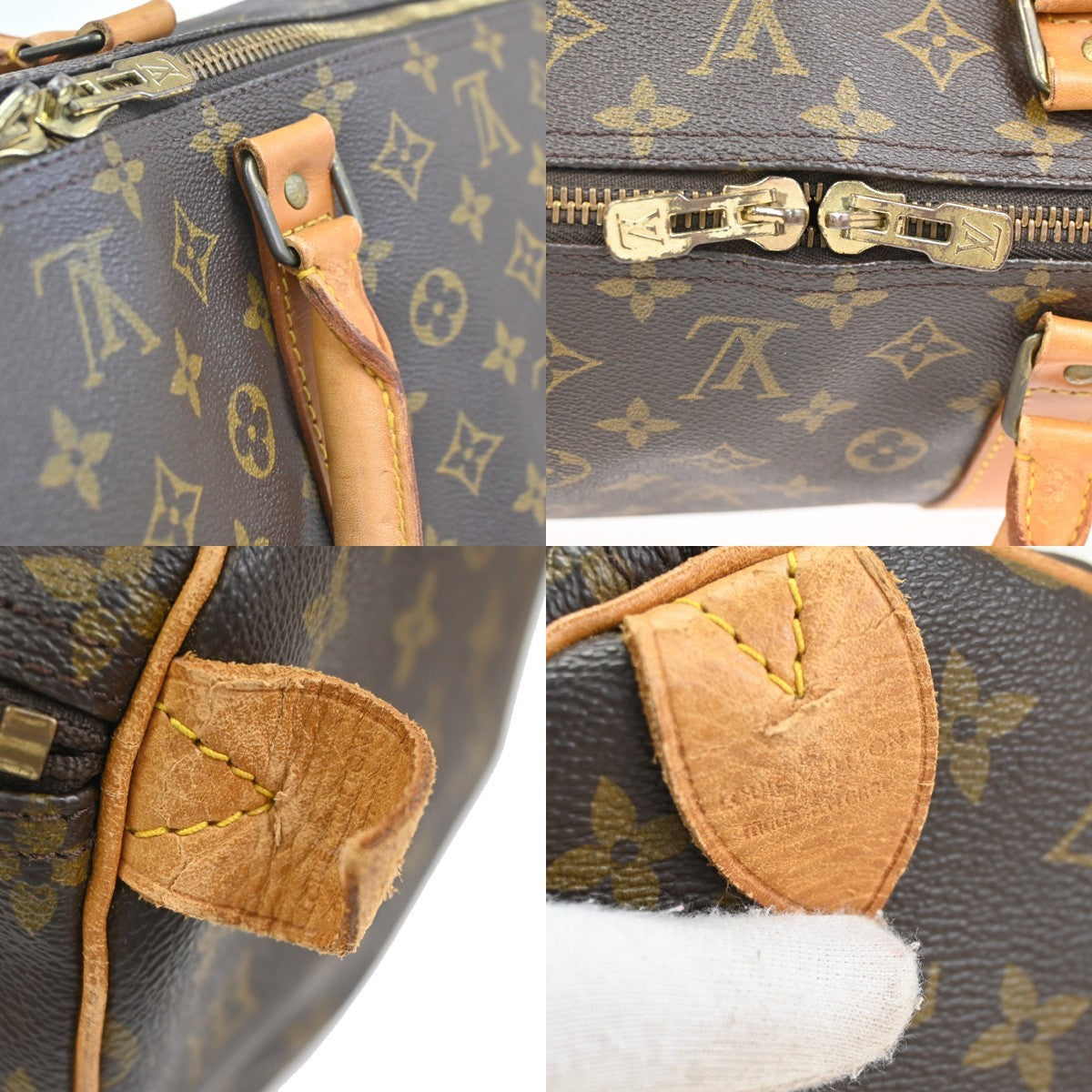 LOUIS VUITTON Keepall 60 Travel Hand Bag Monogram Leather Brown M41422 75CA806