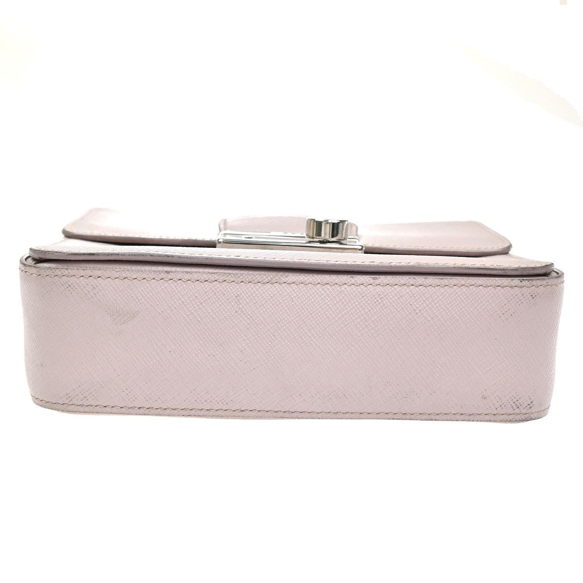 PRADA Logo Lux Sound Mini Shoulder Bag Saffiano Leather Pink SHW Italy 76YH990
