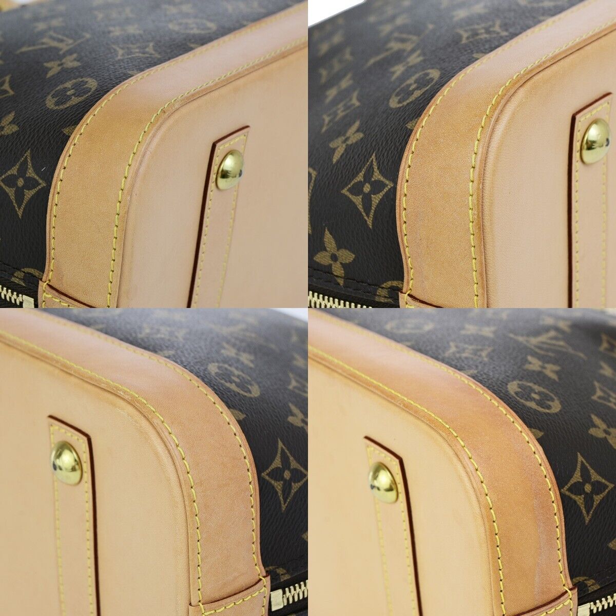 LOUIS VUITTON LV Logo Alma PM Hand Bag Monogram Leather BN France M53151 59ED044