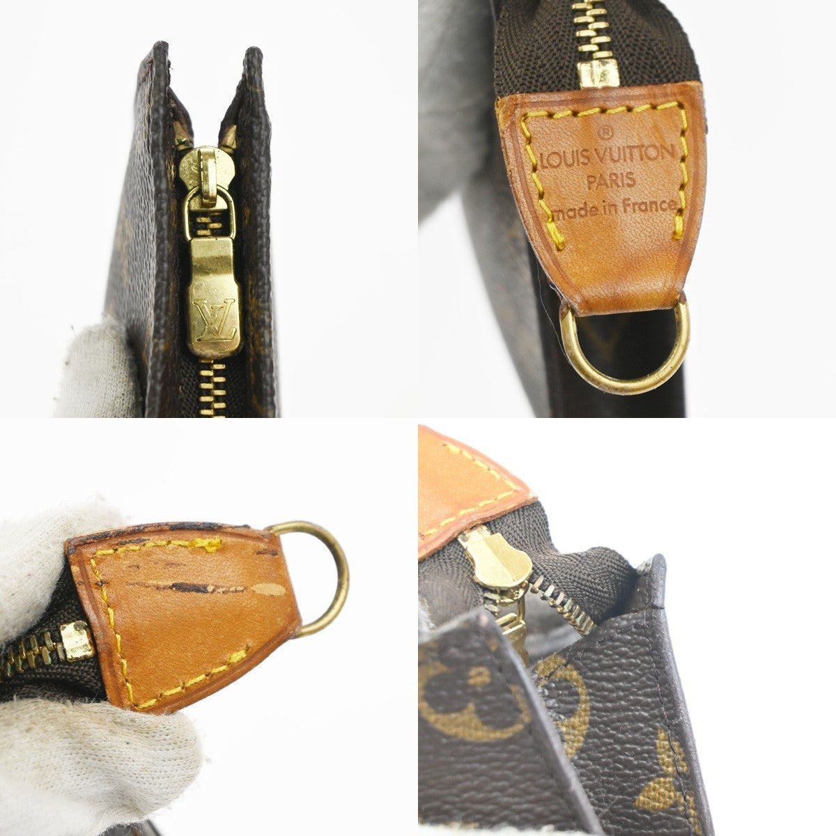 LOUIS VUITTON LV Bucket PM Clutch Pouch Bag Monogram Leather France 05MA351