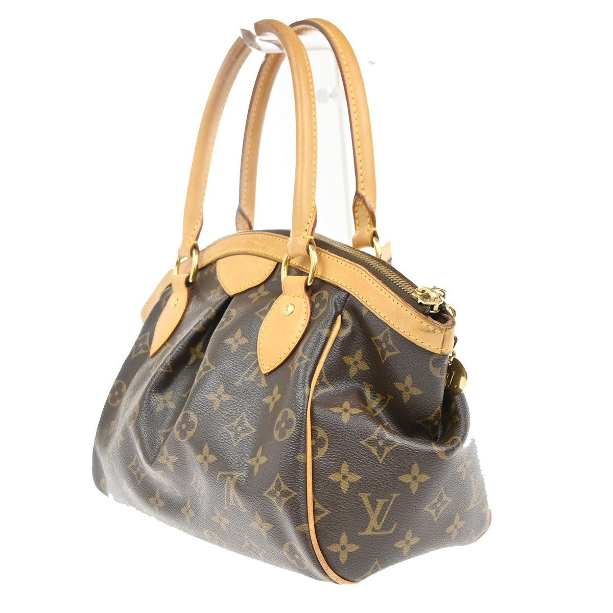 LOUIS VUITTON Tivoli PM Hand Bag Monogram Leather Brown France M40143 21MA244