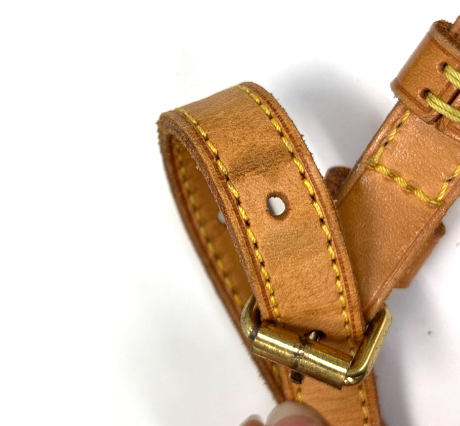 LOUIS VUITTON Logo Drouot Shoulder Bag Monogram Leather Brown M51290 72MA365