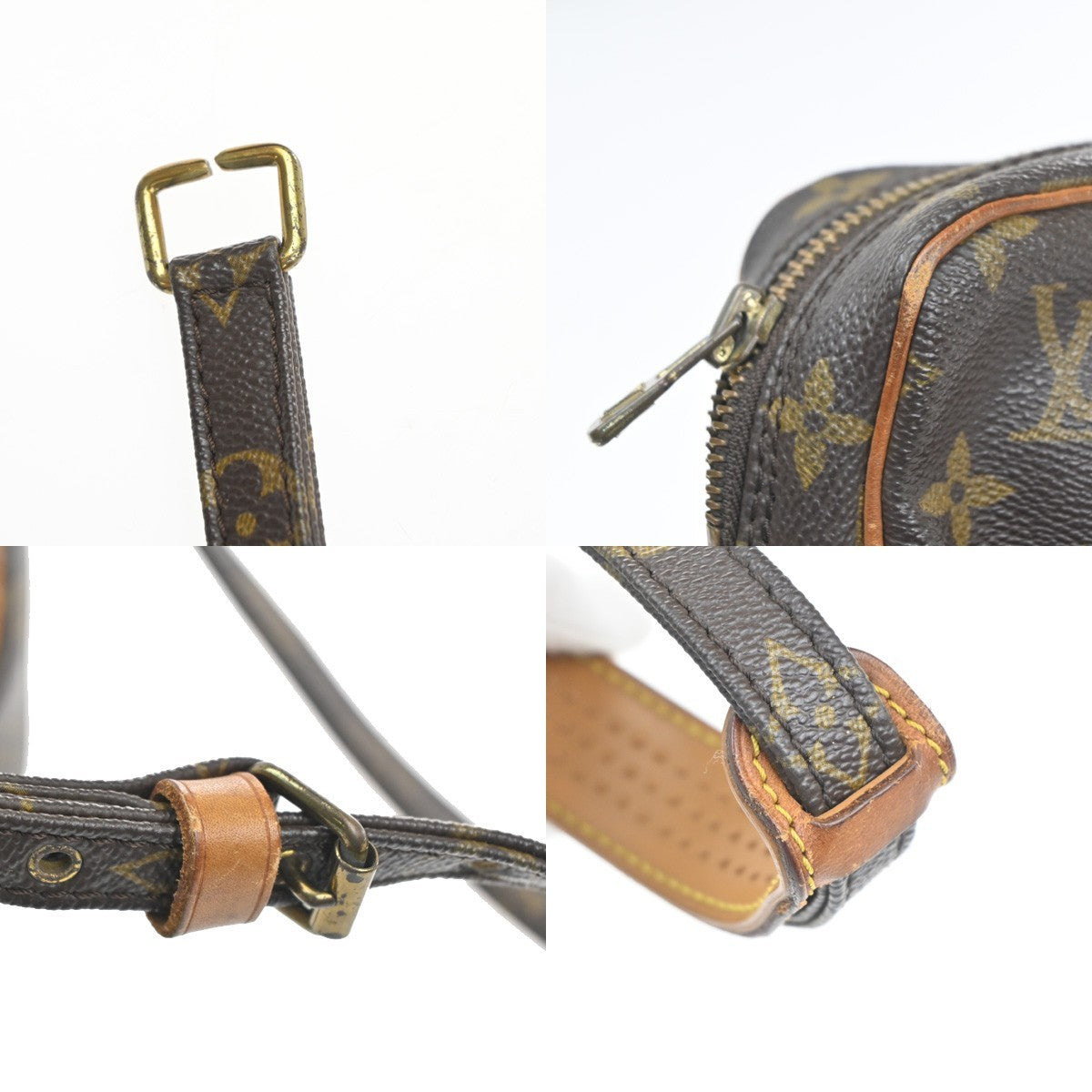 LOUIS VUITTON Danube Shoulder Bag Monogram Leather Brown France M45266 62KC659