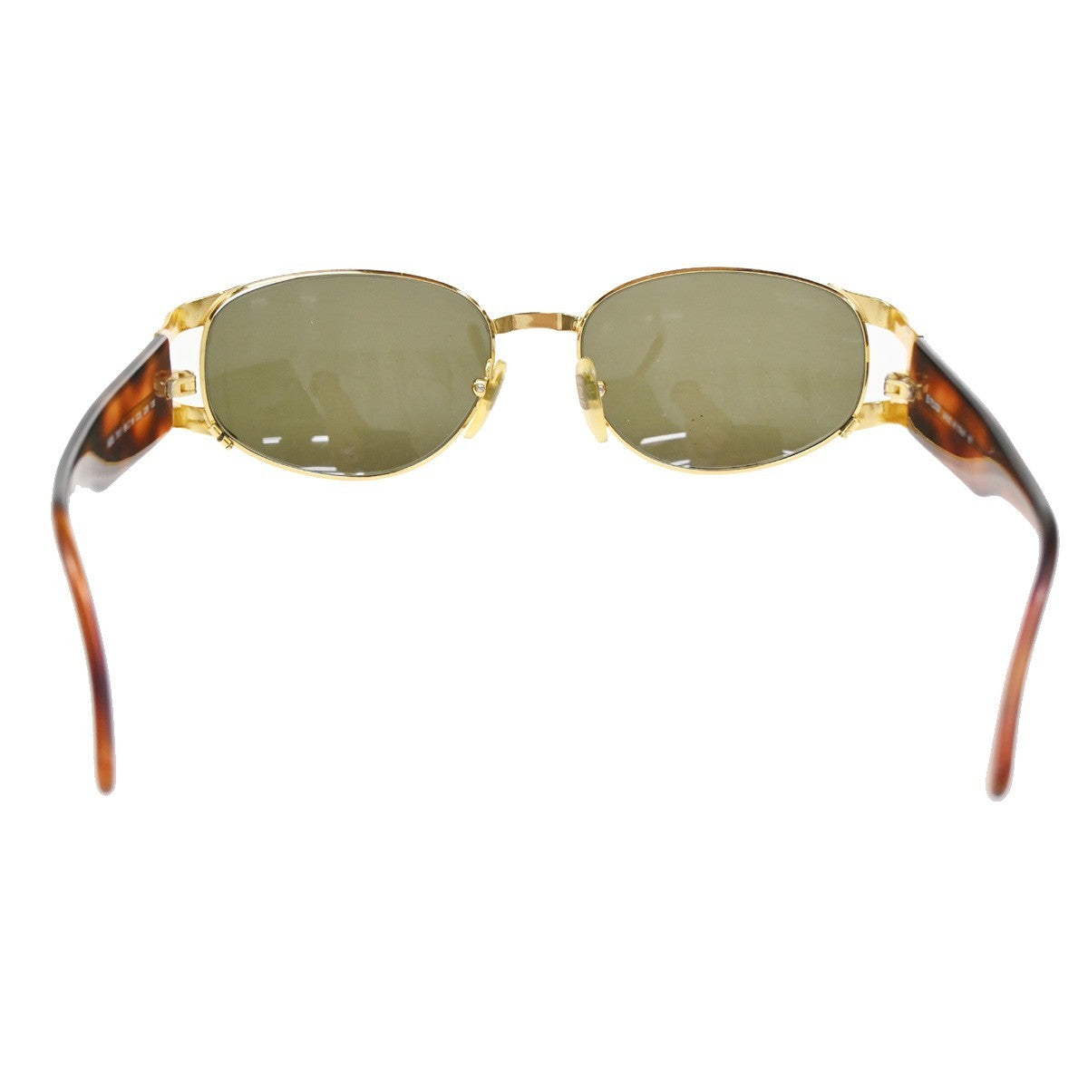 FENDI FF Logos Sunglasses Eye Wear Plastic Metal Brown Italy 7017 07CA893