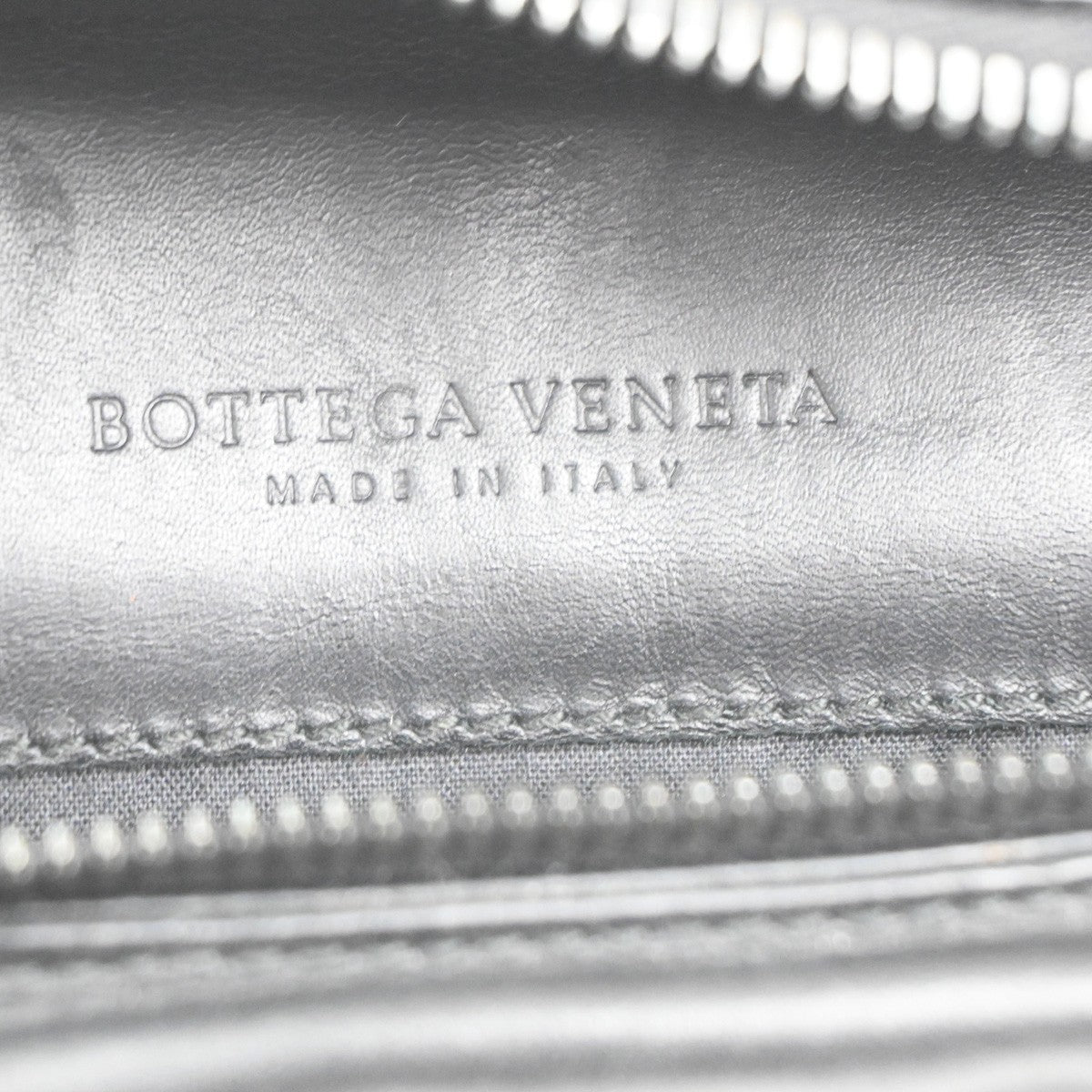 BOTTEGA VENETA Logo Intrecciato Body Bum Bag Leather Black Italy 12RL727