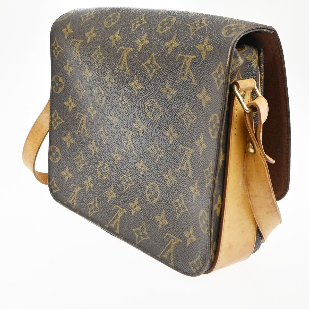 LOUIS VUITTON Cartouchiere GM Shoulder Bag Monogram Leather Brown M51252 35KC547