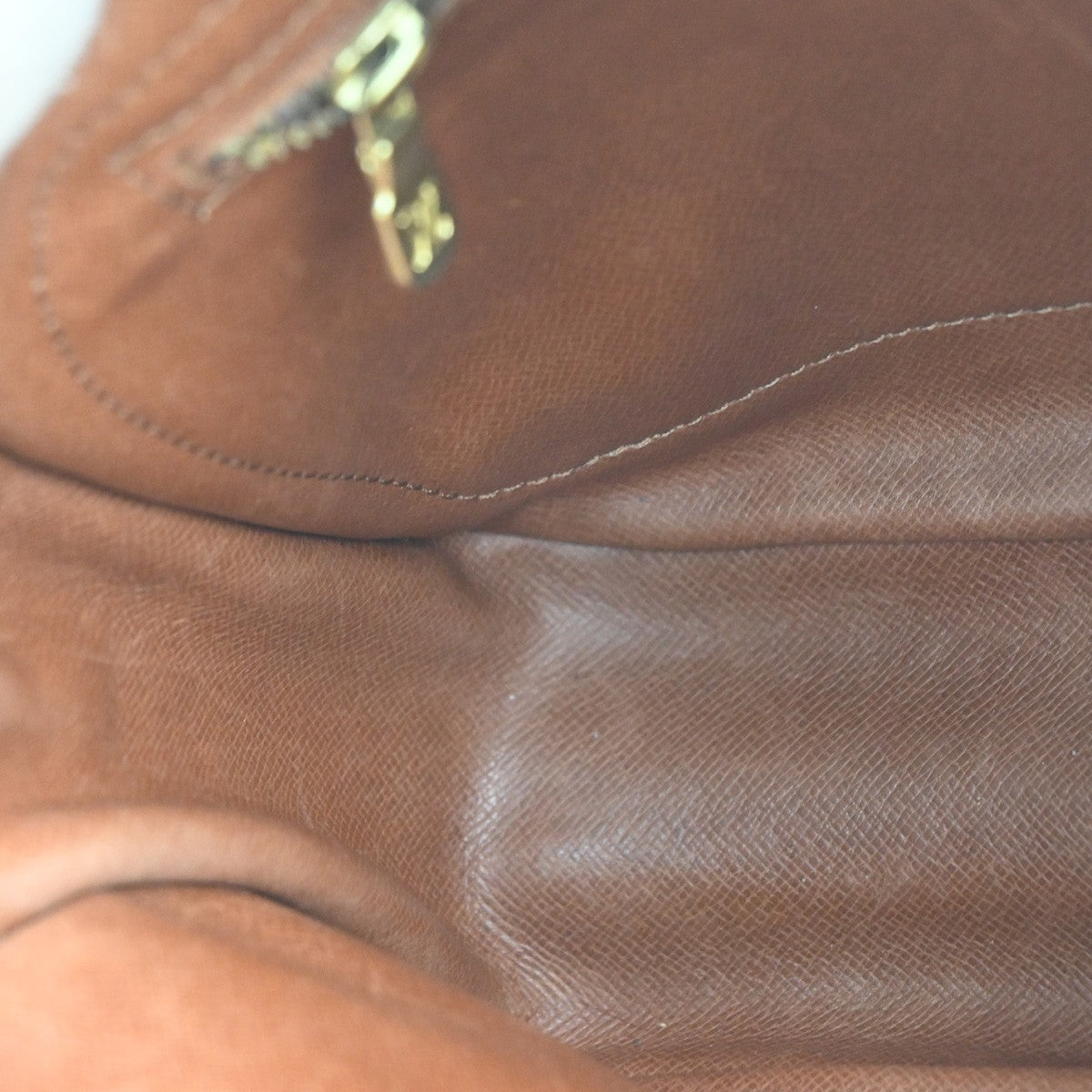 LOUIS VUITTON Senlis Shoulder Bag Monogram Leather Brown France 86SA113