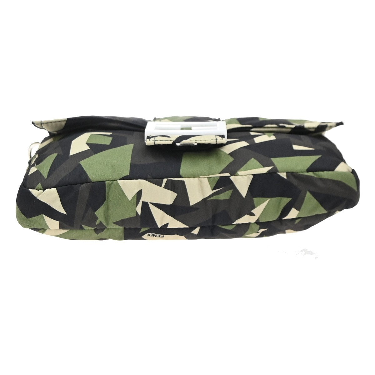 FENDI Logo Mamma Baguette Camouflage Bum Shoulder Bag Nylon Leather SHW 667RL908