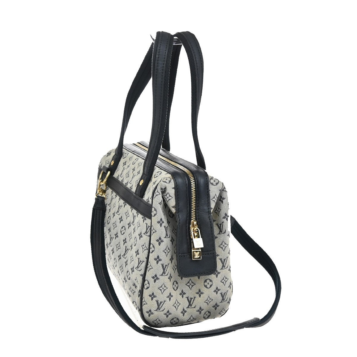 LOUIS VUITTON Josephine PM Hand Bag Monogram Mini Canvas Blue M92214 84FB976
