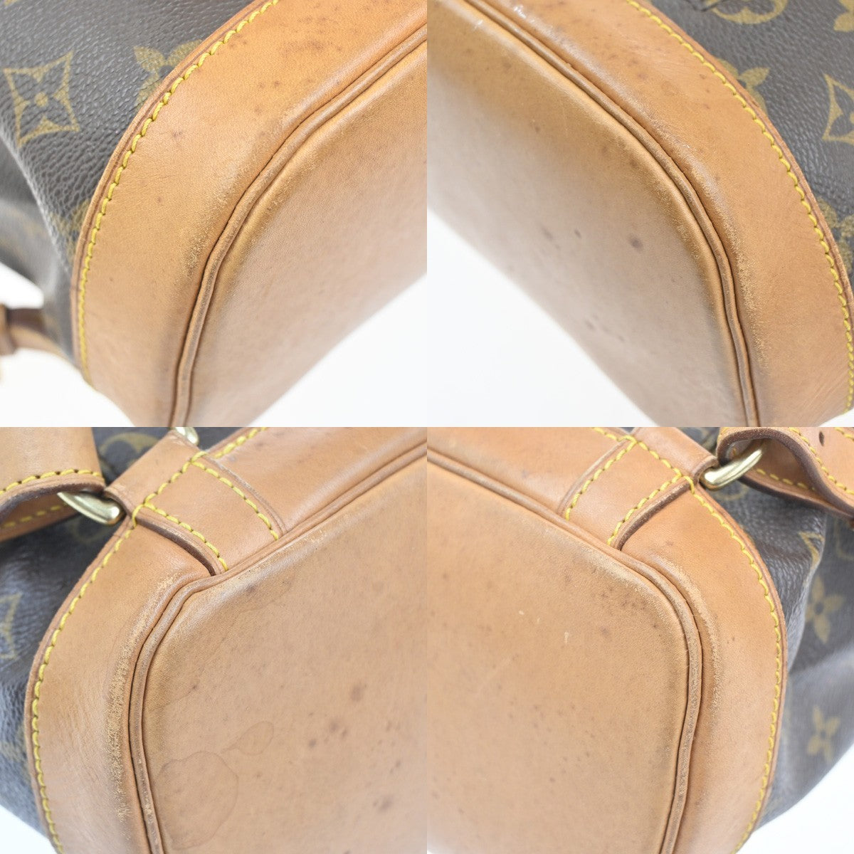 LOUIS VUITTON Montsouris MM Backpack Bag Monogram Leather Brown M51136 15CA596