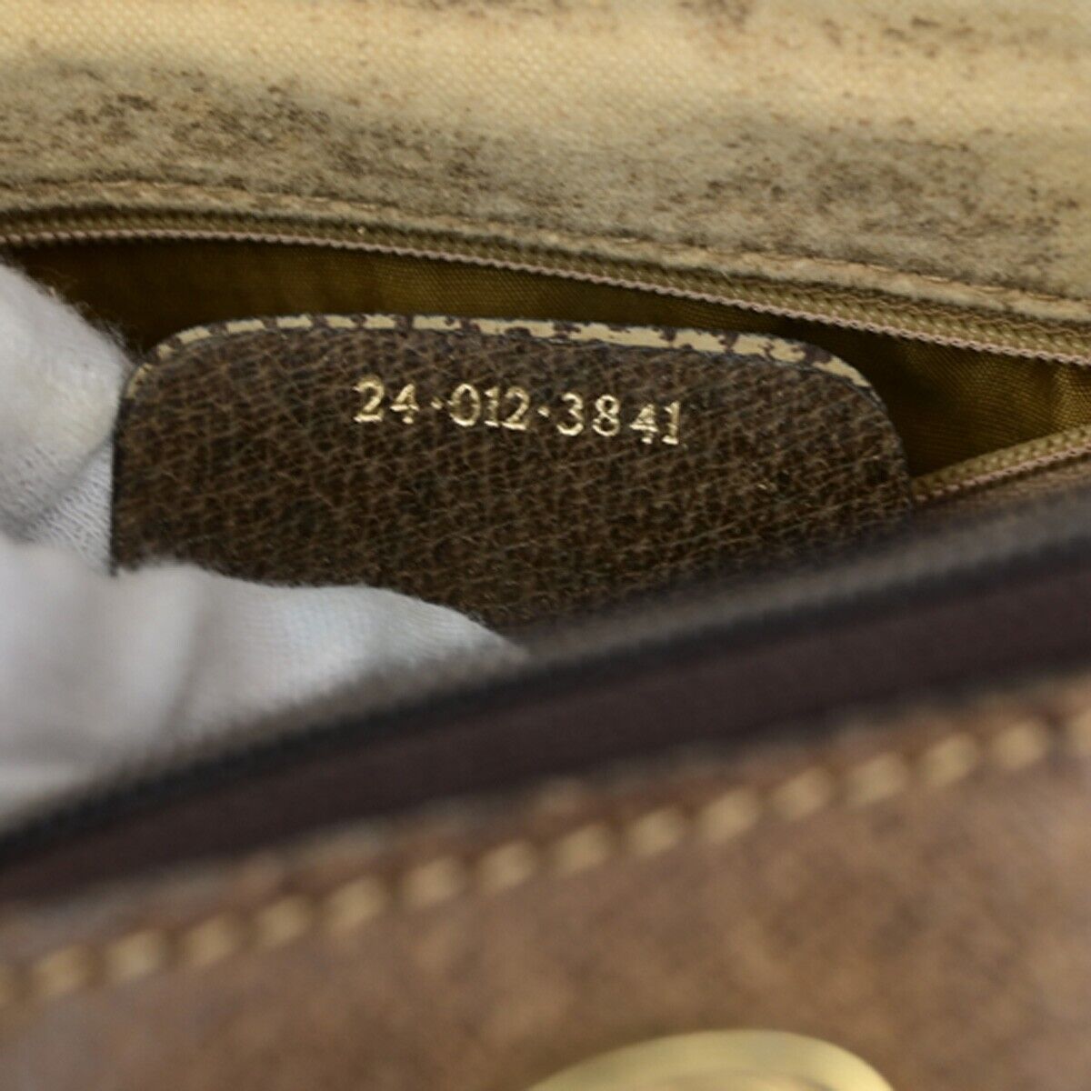 GUCCI Logo Sherry GG Pattern Travel Hand Bag PVC Leather Brown Italy 37YF592