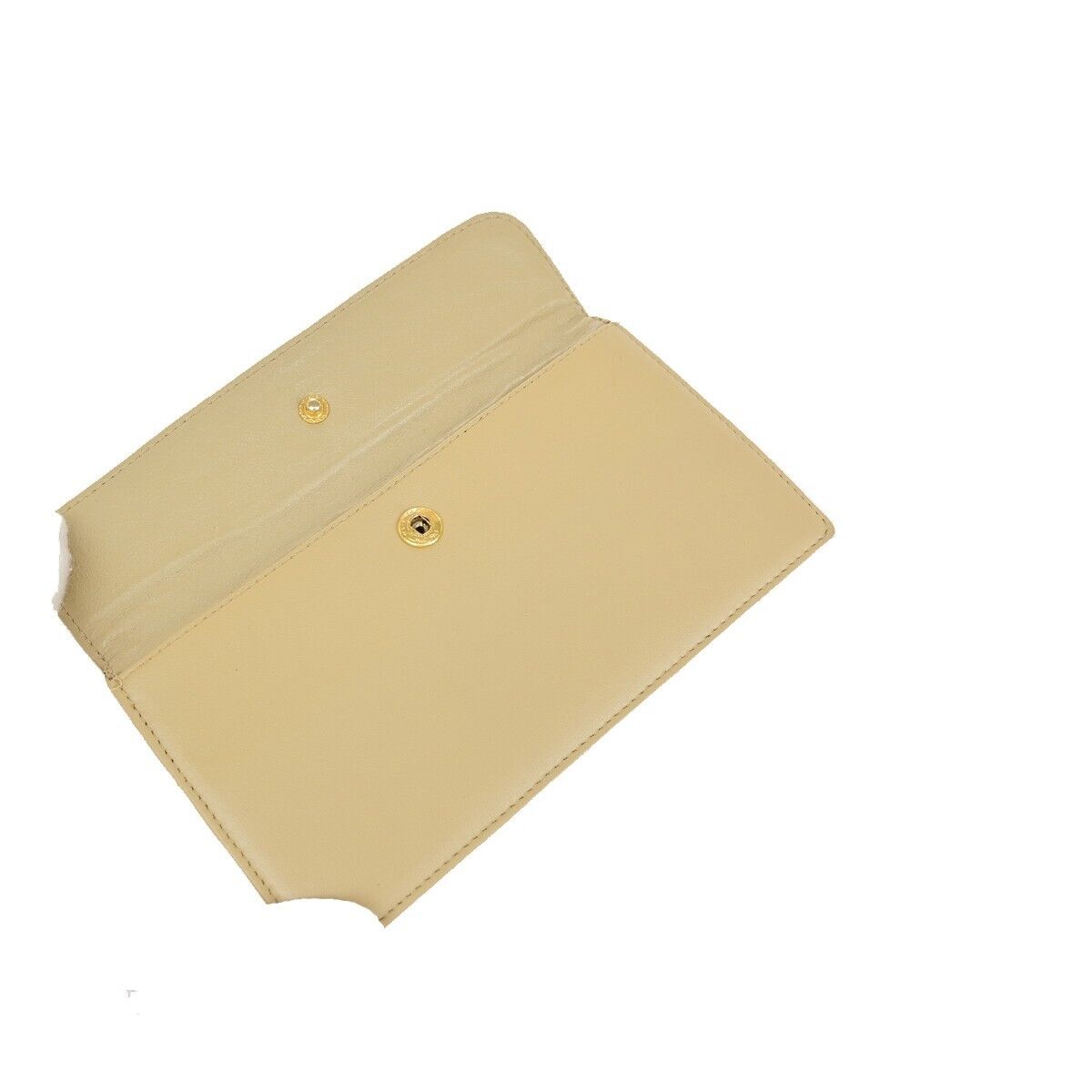 CHANEL CC Logo Matelasse Mini Pouch Wallet Coin Case Leather Beige Gold 66FA692