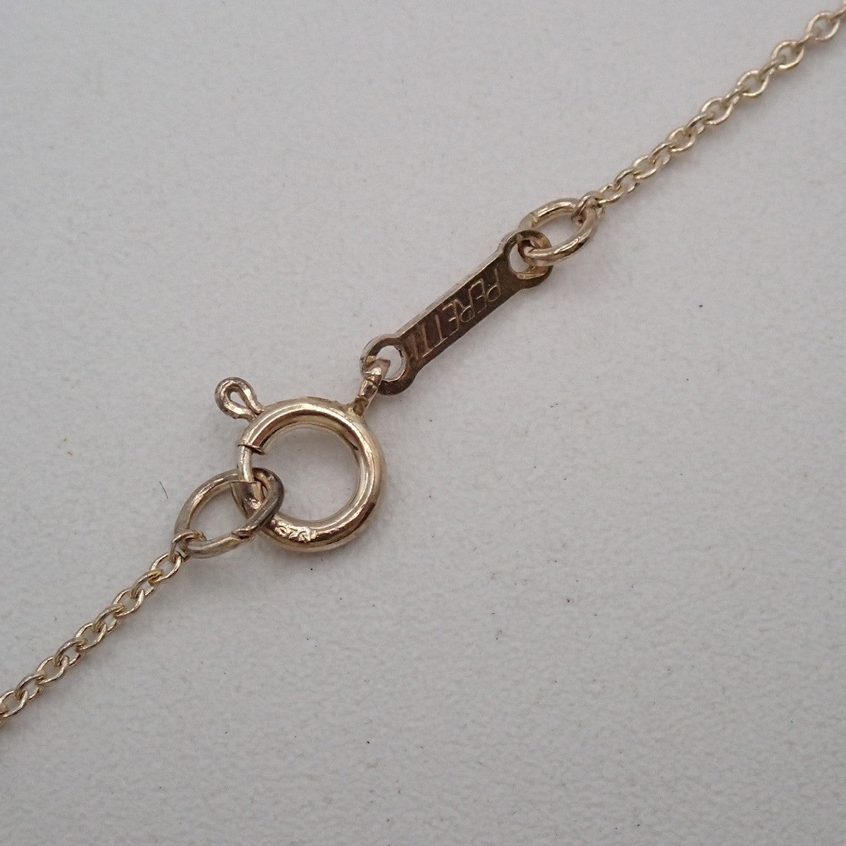 TIFFANY & CO. Logo Open Heart 16mm Chain Necklace Silver AG925 67EG273