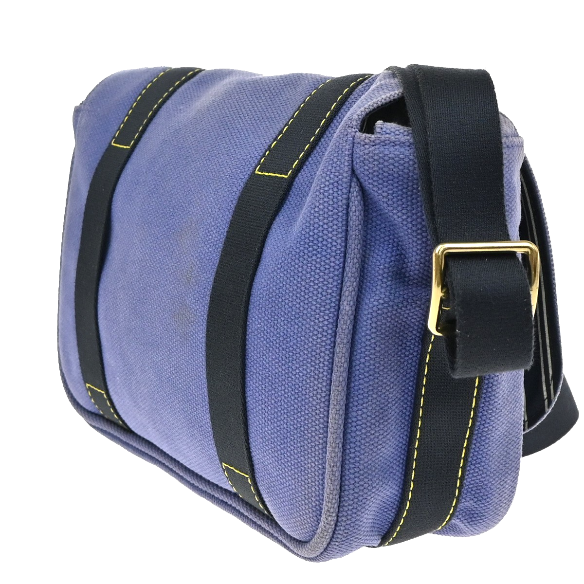 LOUIS VUITTON Busas PM Shoulder Bag Antigua Canvas Leather Blue M40073 65YH830