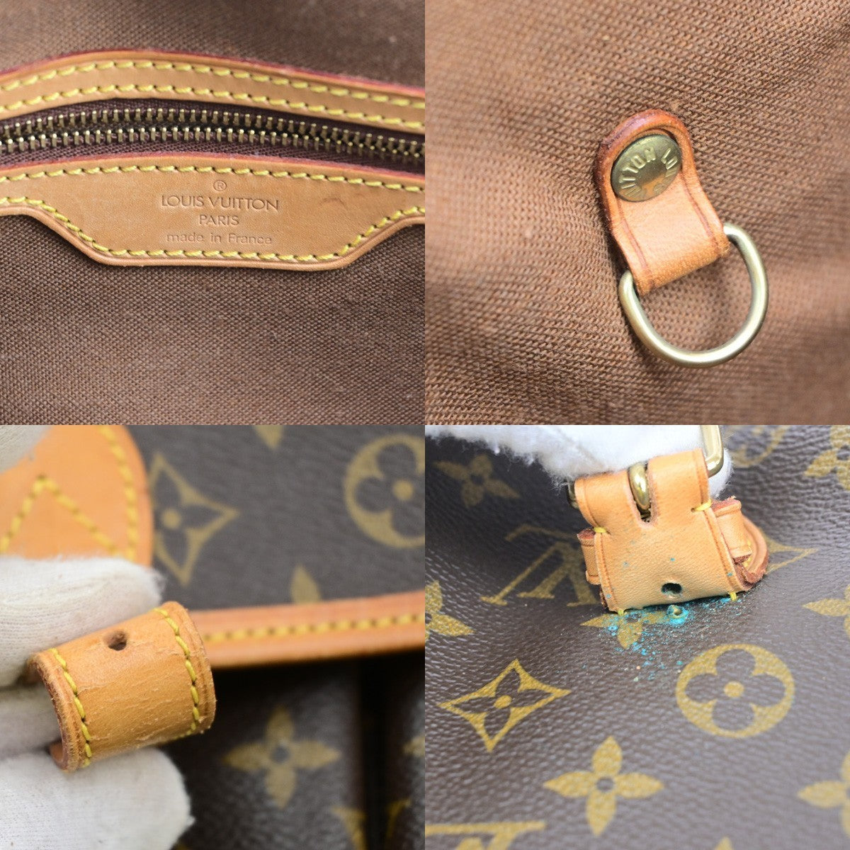 LOUIS VUITTON Gibeciere GM Shoulder Bag Monogram Leather Brown M42249 76YJ224