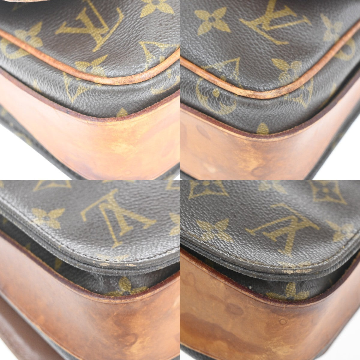 LOUIS VUITTON Cartouchiere MM Shoulder Bag Monogram Leather Brown M51253 62KP520