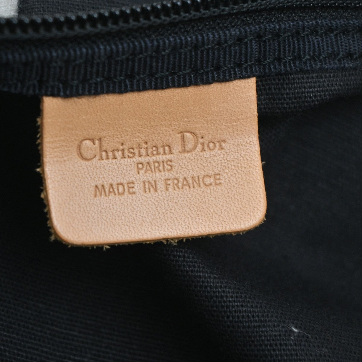 46.Live CHRISTIAN DIOR Trotter Boston Hand Bag PVC Leather Khaki BK 70MA499