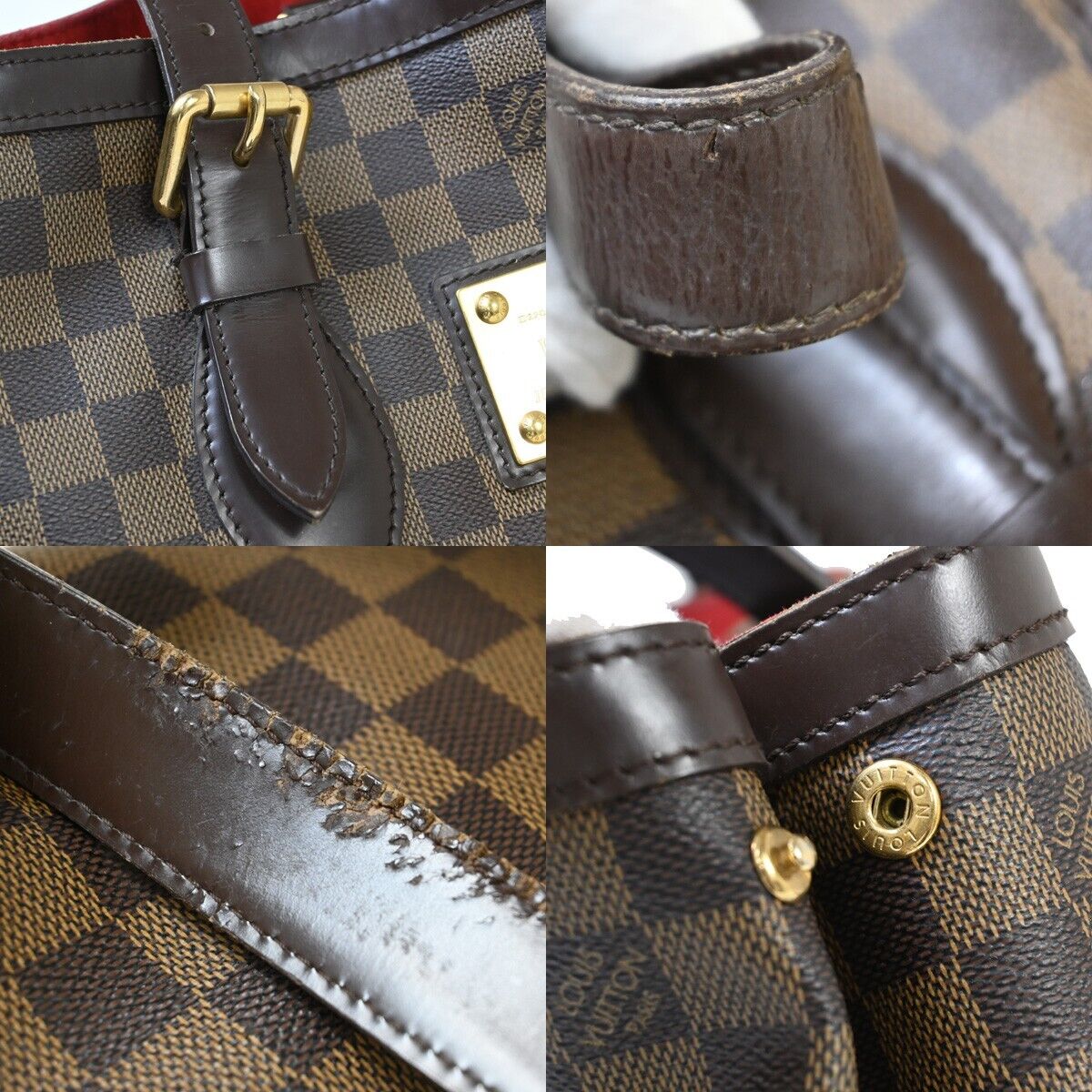 LOUIS VUITLOUIS VUITTON Hampstead MM Shoulder Bag Damier Leather N51204 16EA903