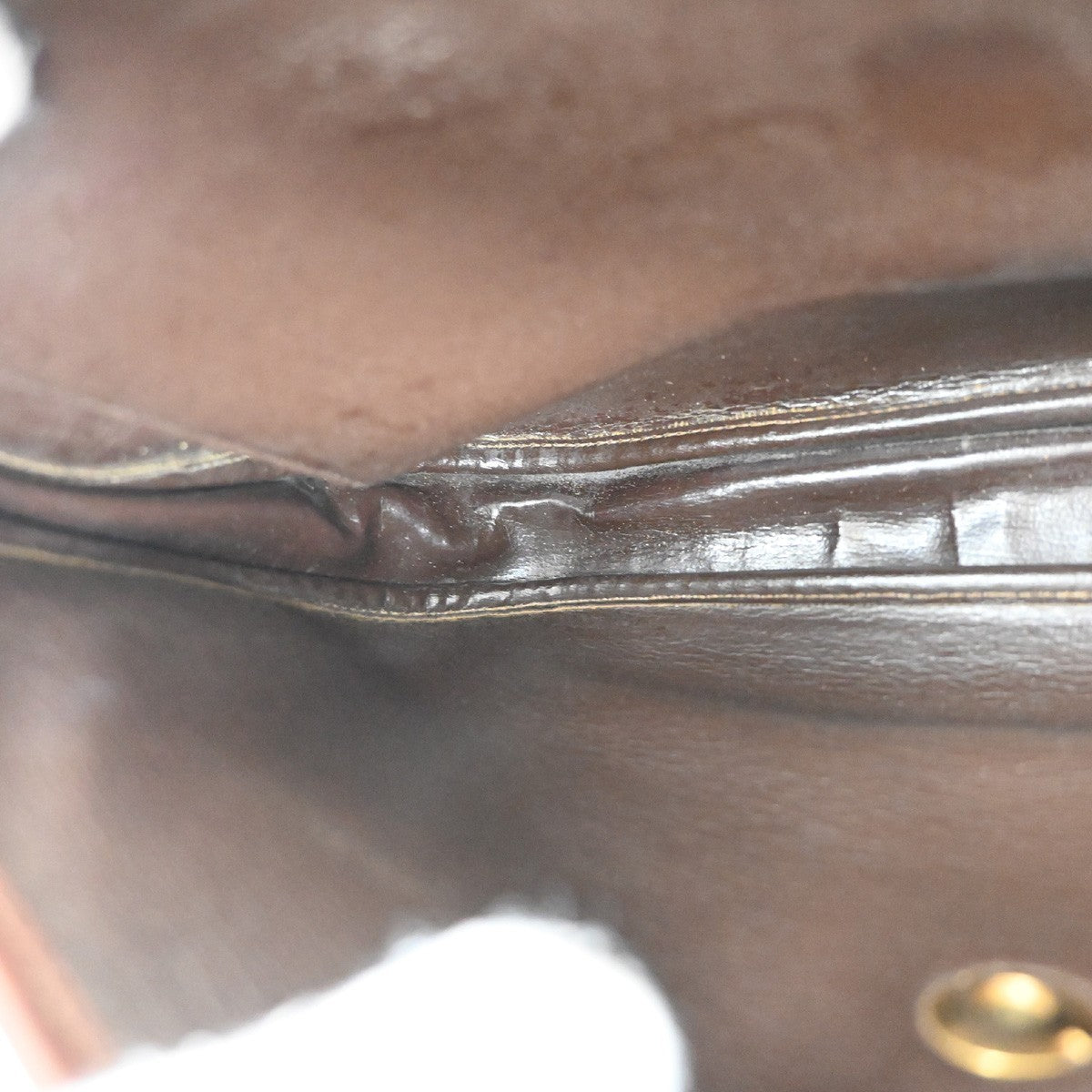 CHRISTIAN DIOR Crossbody Shoulder Bag Leather Brown GHW France 05KC538