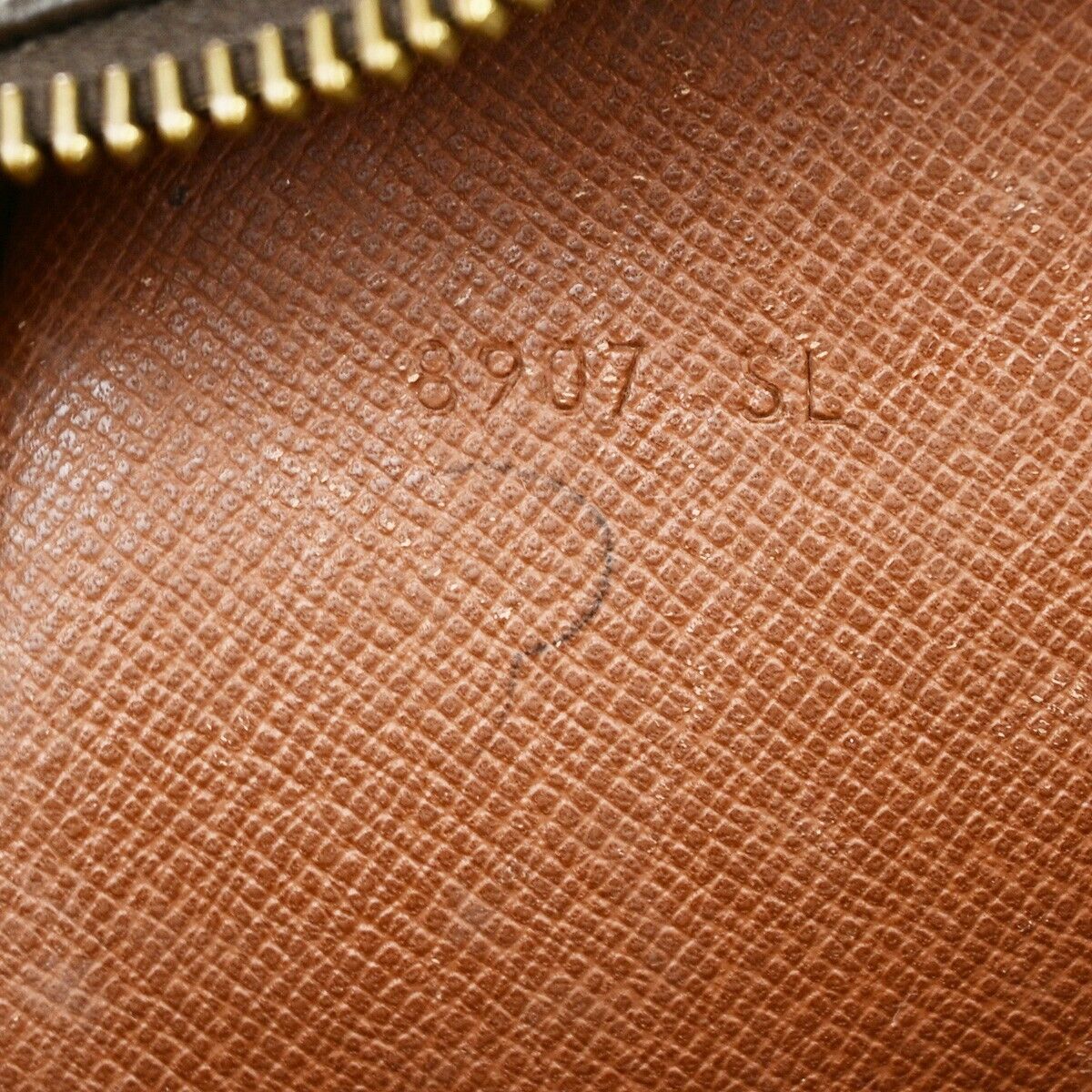 LOUIS VUITTON Logo Danube MM Shoulder Bag Monogram Leather Brown M45264 04EE003