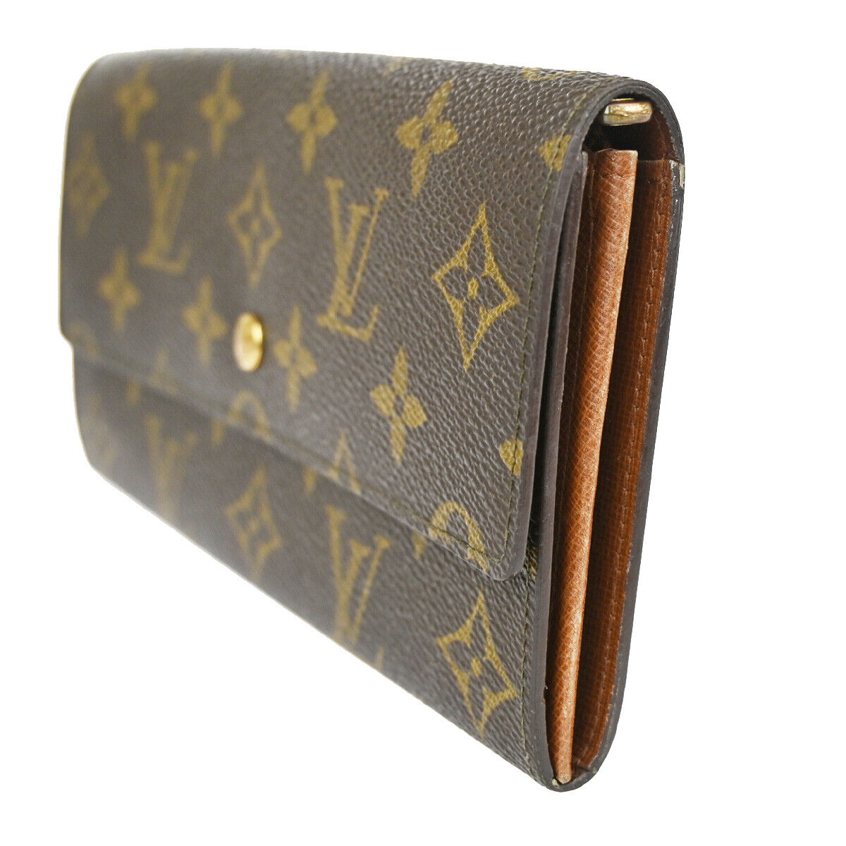 LOUIS VUITTON Porte Monnaie Credit Bifold Wallet Monogram Leather M61724 02YE304