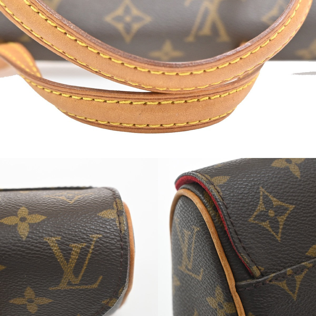 LOUIS VUITTON Sonatine Hand Bag Monogram Leather Brown France M51902 18YH936