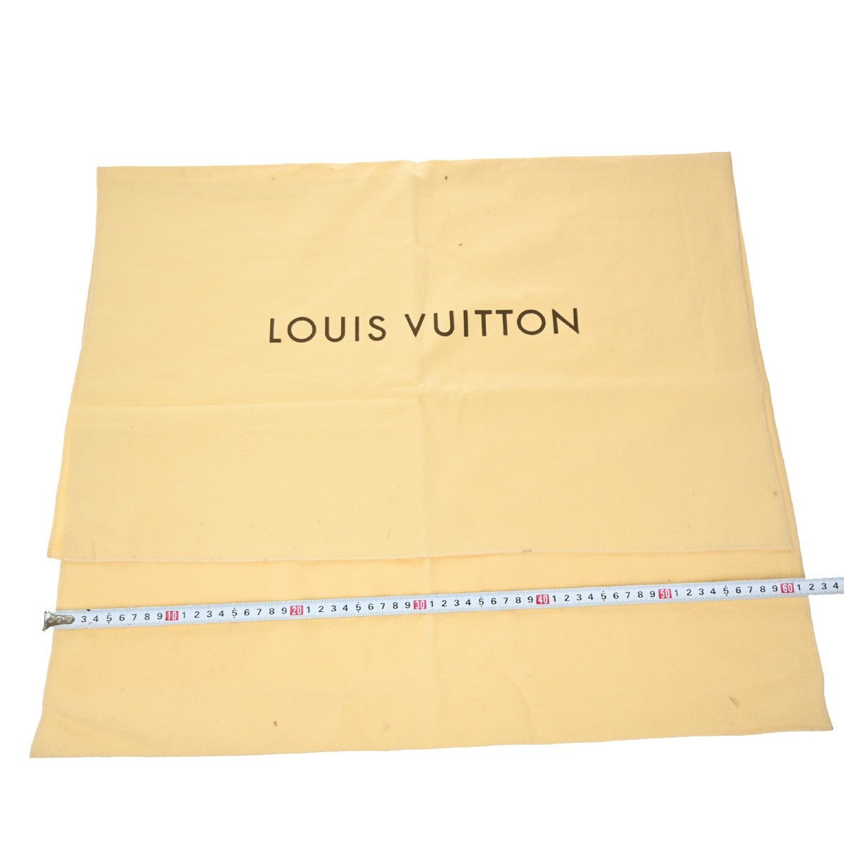 LOUIS VUITTON Logo 10 Set Dust Bag Drawstring Canvas Cotton Beige Brown 09KB576