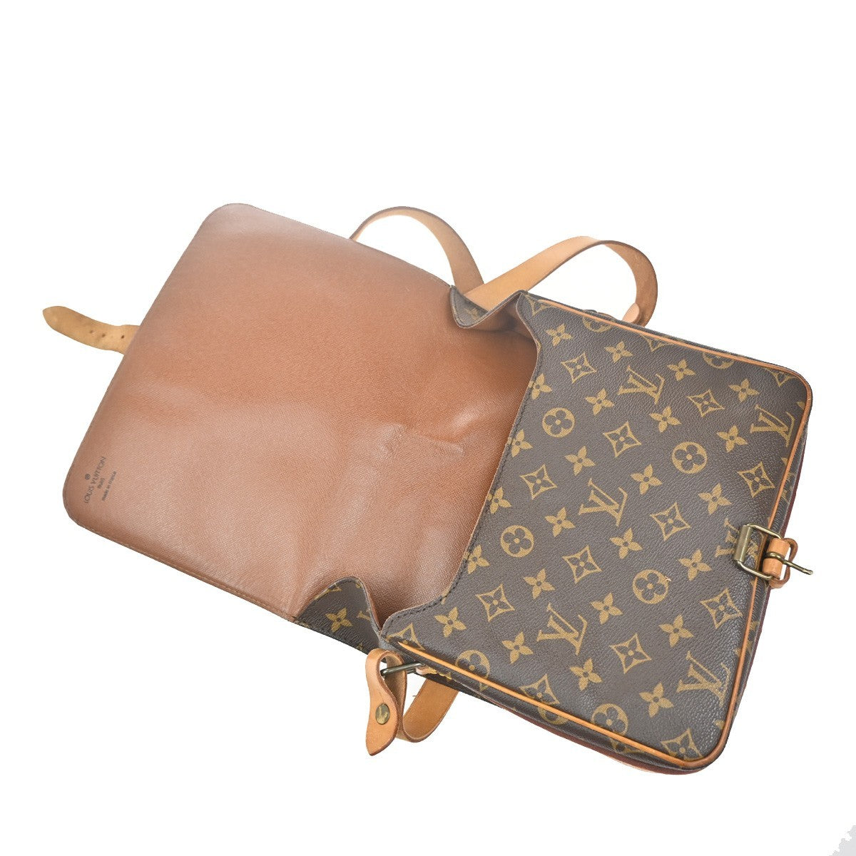 LOUIS VUITTON Cartouchiere GM Shoulder Bag Monogram Leather Brown M51252 72EF802