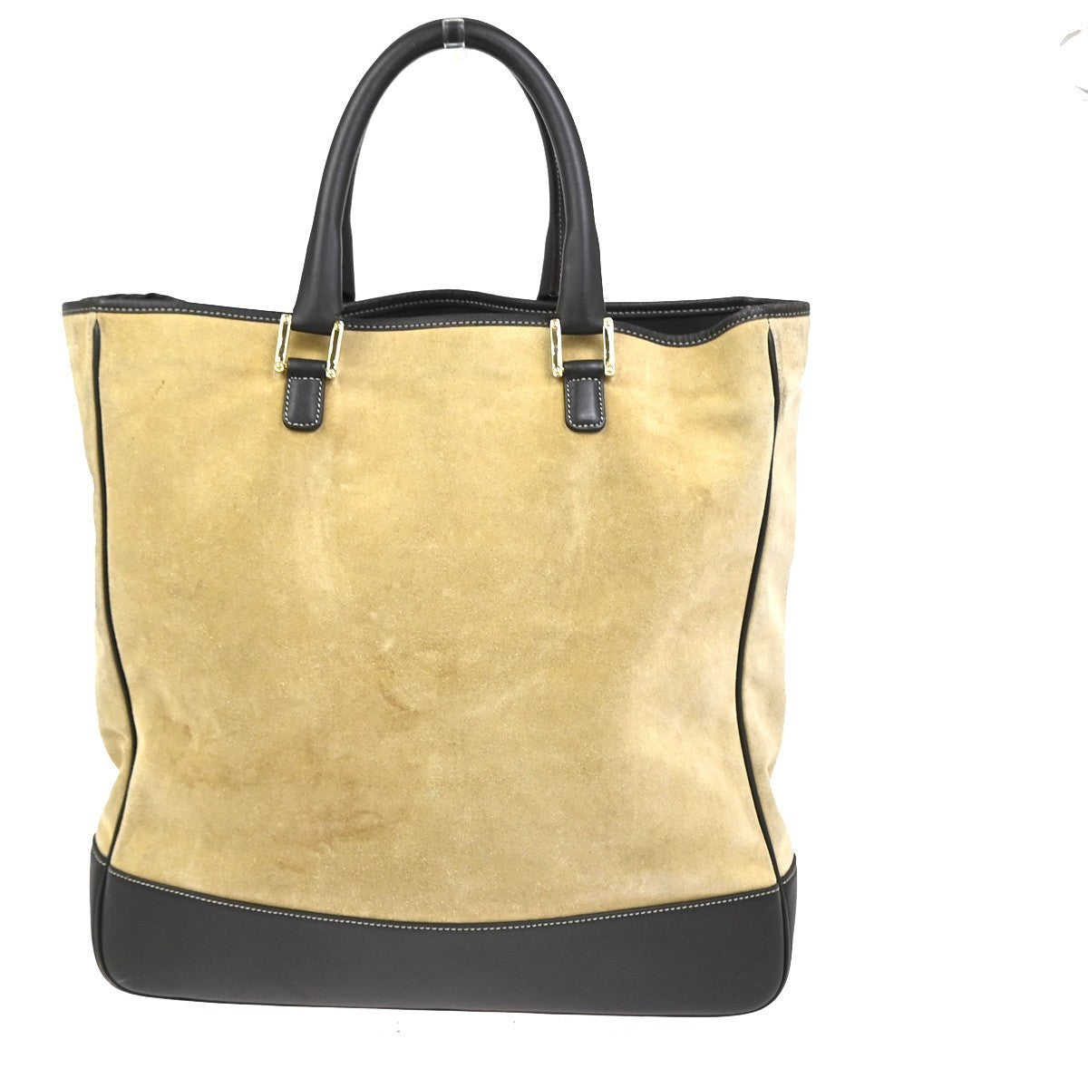 LOEWE Logo Anagram Large Hand Tote Bag Suede Leather Beige GHW Spain 85KC910