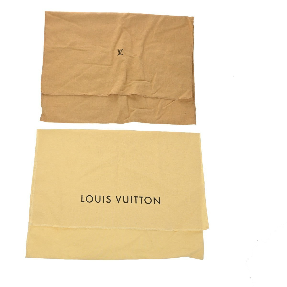 LOUIS VUITTON Logo 10 Set Dust Bag Drawstring Canvas Cotton Beige Brown 09KP028