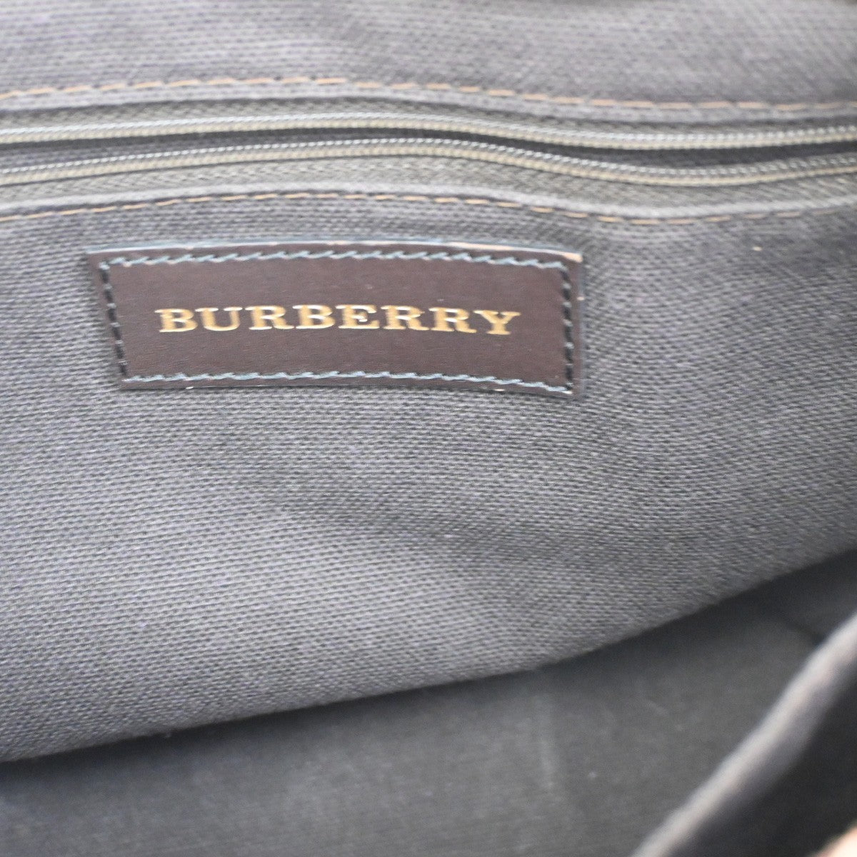 BURBERRY Logo Nova Check Shoulder Bag PVC Leather Beige Black Italy 85DA065