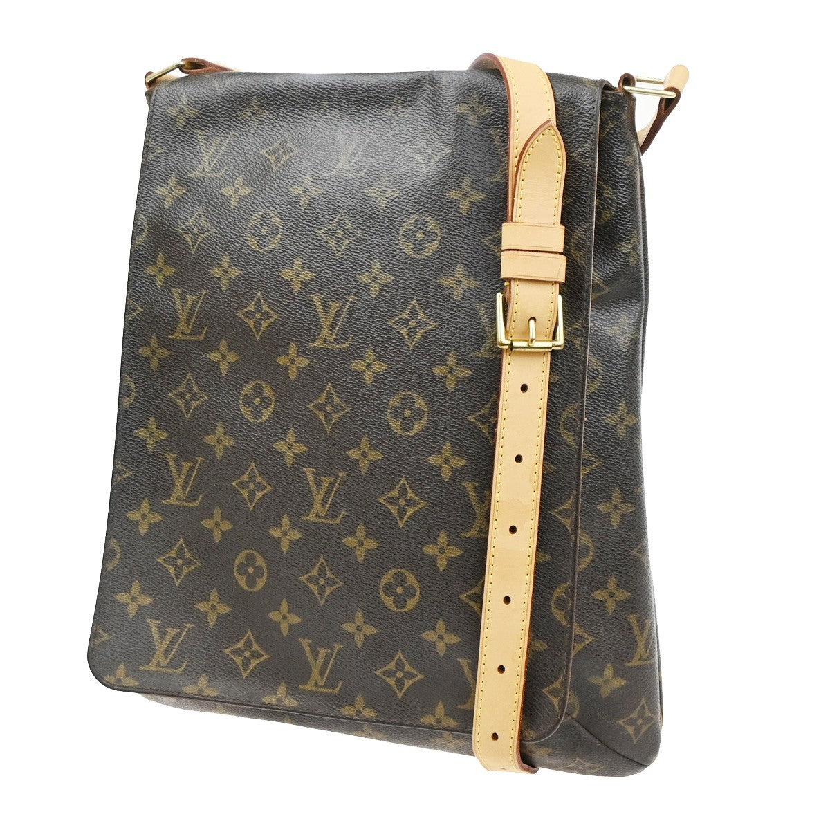 LOUIS VUITTON Musette Shoulder Bag Monogram Leather Brown France M51256 74PA030