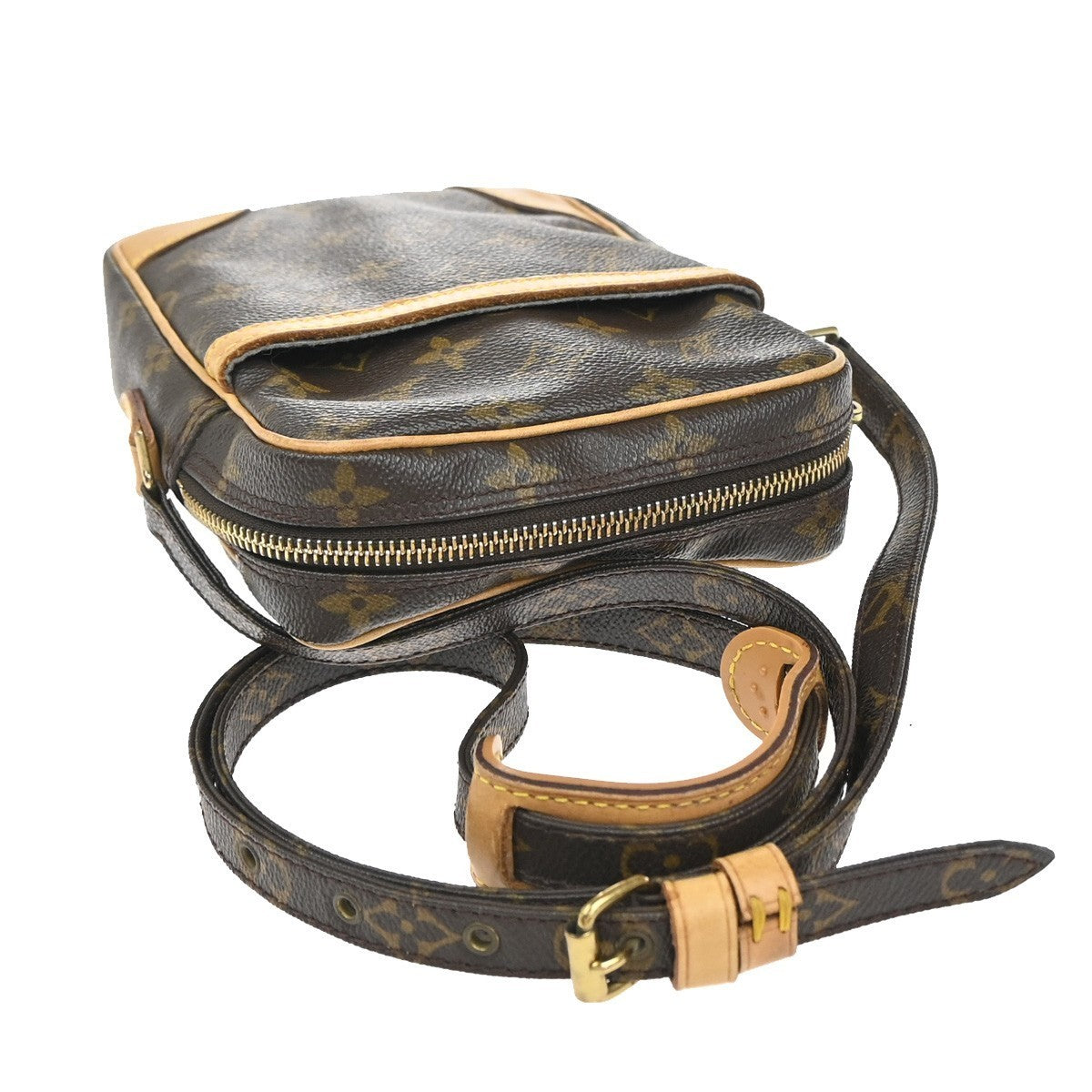 LOUIS VUITTON Danube Shoulder Bag Monogram Leather Brown France M45266 34EG291