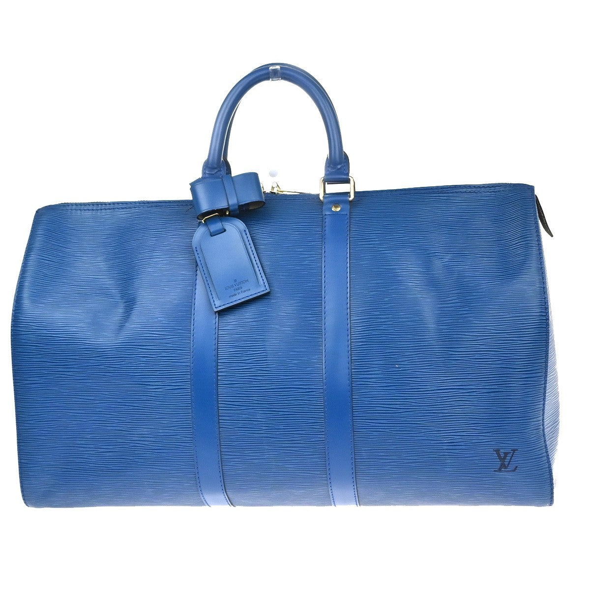 LOUIS VUITTON Keepall 45 Travel Hand Bag Epi Leather Blue France M42975 77RQ041