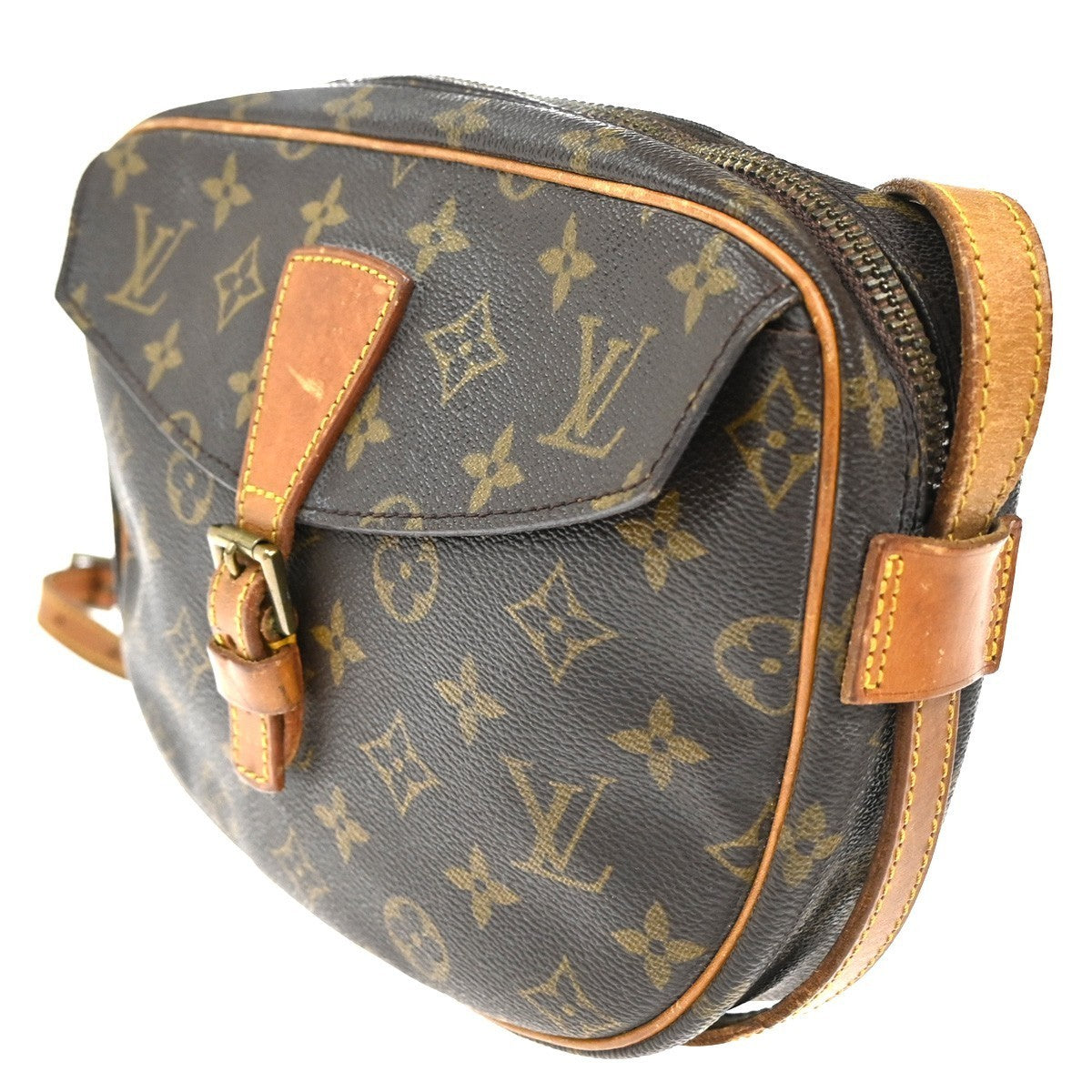 LOUIS VUITTON Jeune Fille MM Shoulder Bag Monogram Leather Brown M51226 37KC149