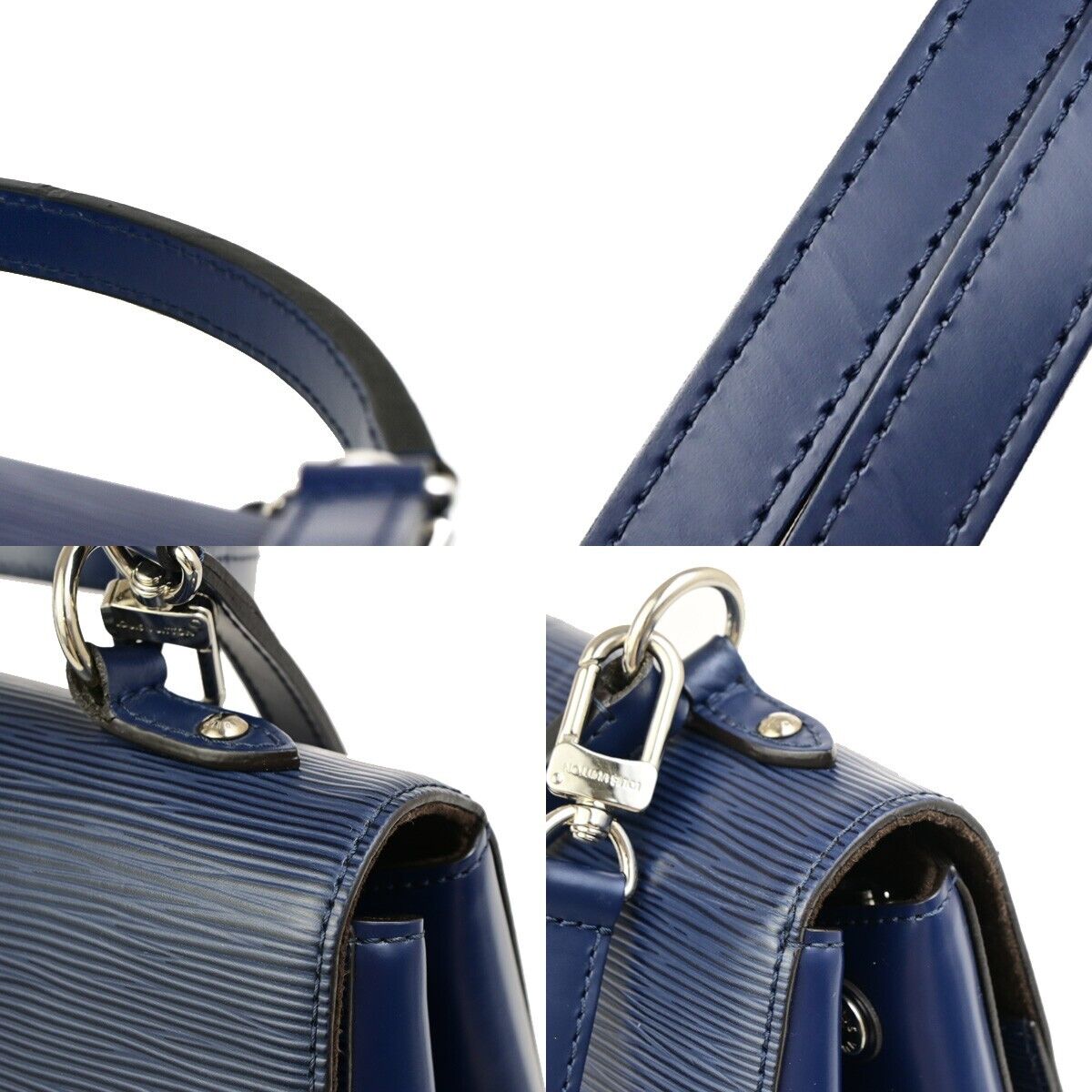 LOUIS VUITTON LV Cluny 2Way Shoulder Hand Bag Epi Leather Blue M41299 28ED053