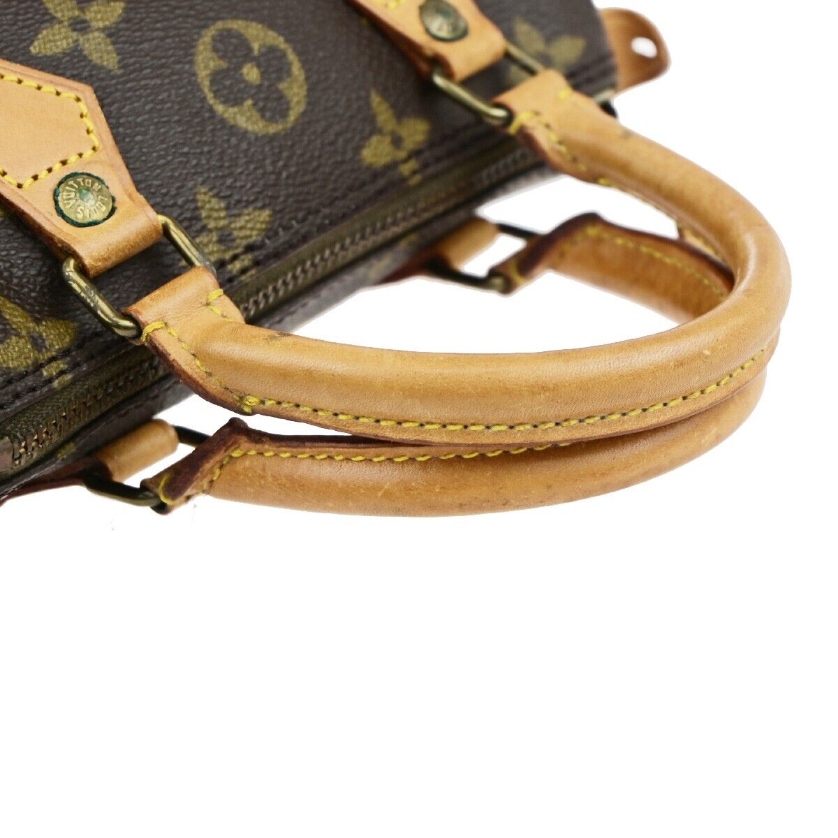 LOUIS VUITTON Mini Speedy Hand Bag Monogram Leather Brown France M41534 79EC996