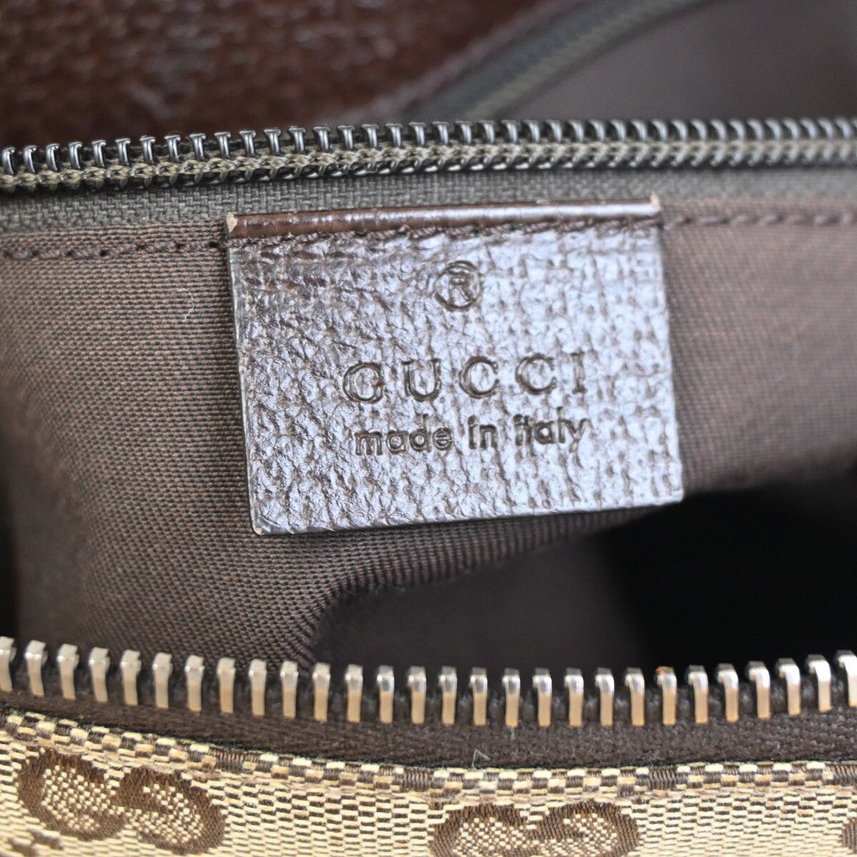 GUCCI Logo GG Pattern Crossbody Shoulder Bag Canvas Leather Brown SHW 36EE292