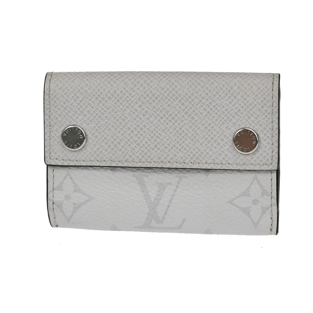 LOUIS VUITTON Discovery Compact Trifold Wallet Taigarama Leather M67621 39FA050