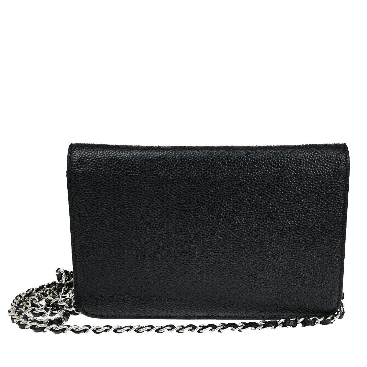 CHANEL CC Logo GST Chain Shoulder Bag Wallet Caviar Skin Leather BK SHW 390RF144