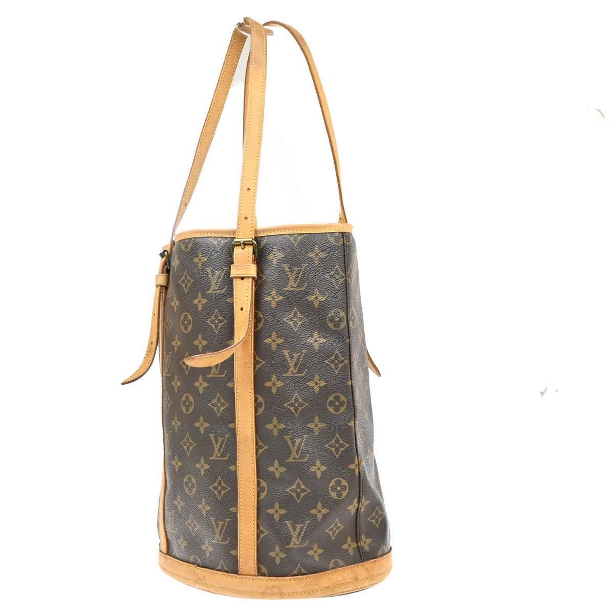 LOUIS VUITTON BUCKET GM Shoulder Tote Bag Monogram Leather Brown M42236 89MA672