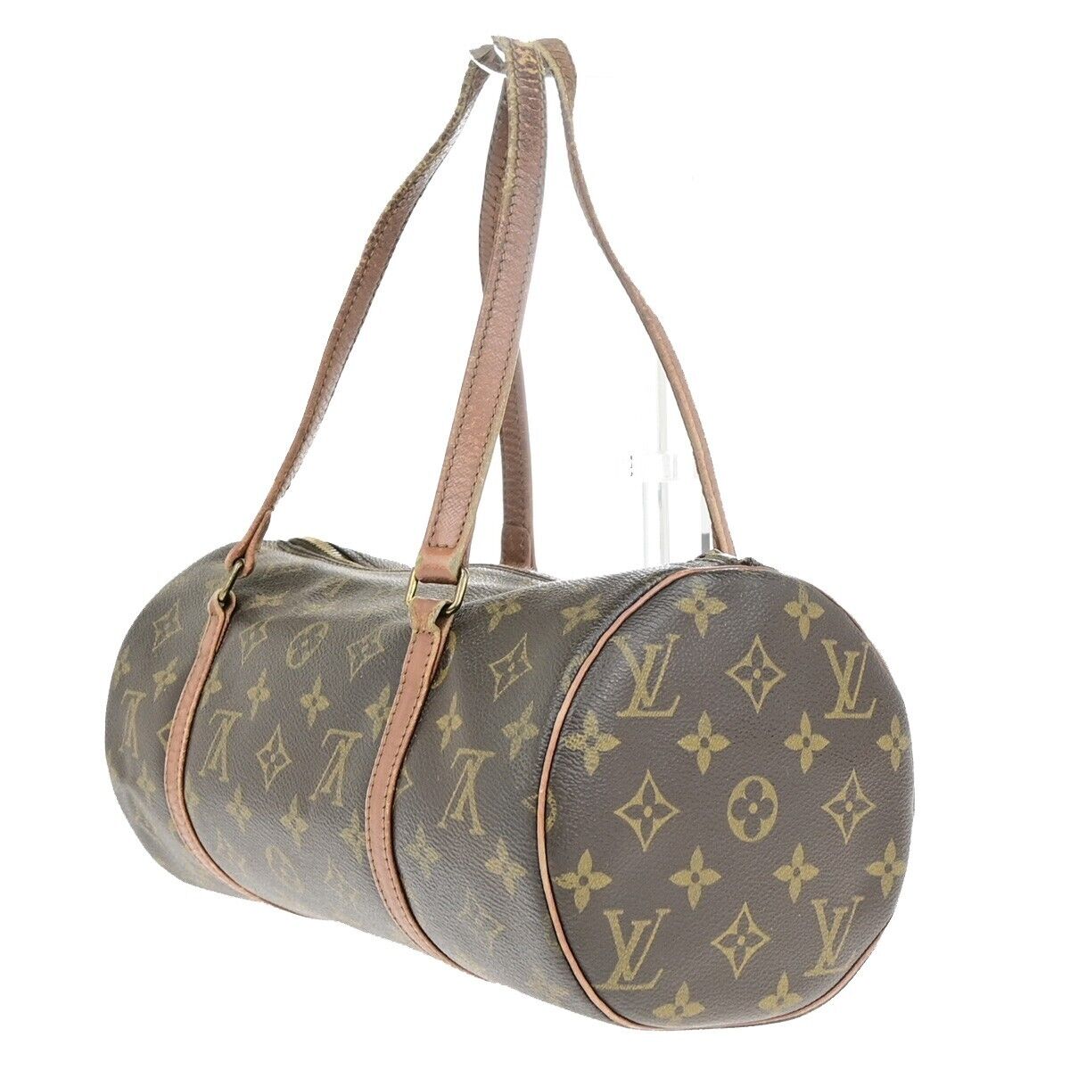 LOUIS VUITTON Logo PAPILLON 30 Hand Bag Monogram Leather Brown M51365 05ED118