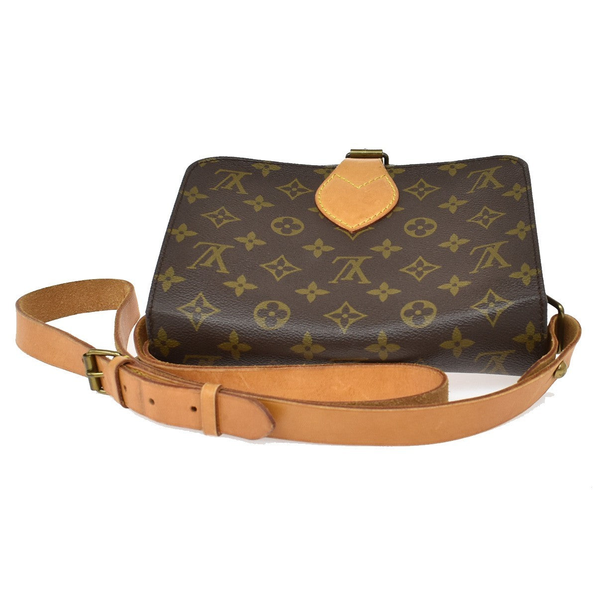 LOUIS VUITTON Cartouchiere MM Shoulder Bag Monogram Leather Brown M51253 79CA065