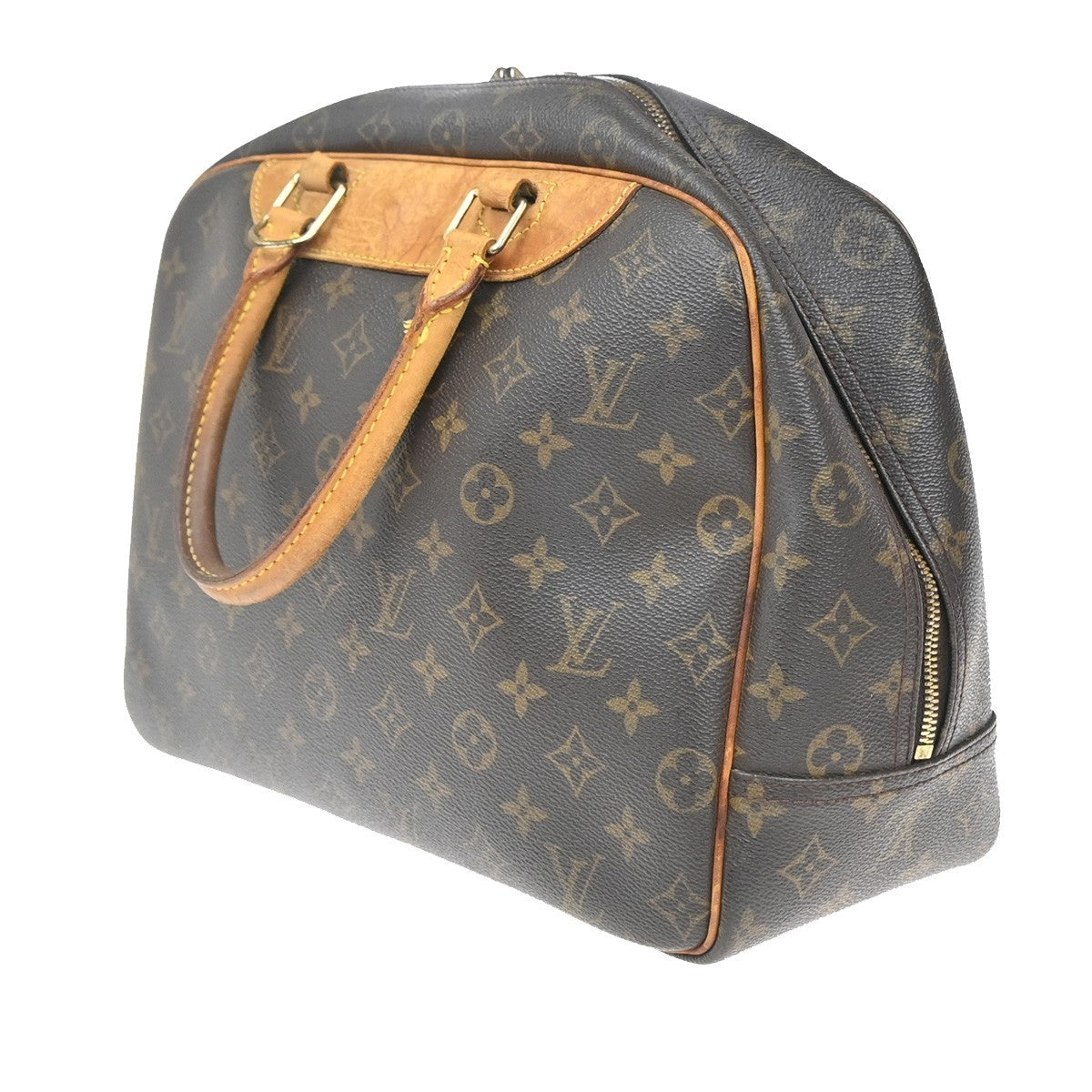 LOUIS VUITTON LV Logo Deauville Hand Bag Monogram Leather Brown M47270 36KP401