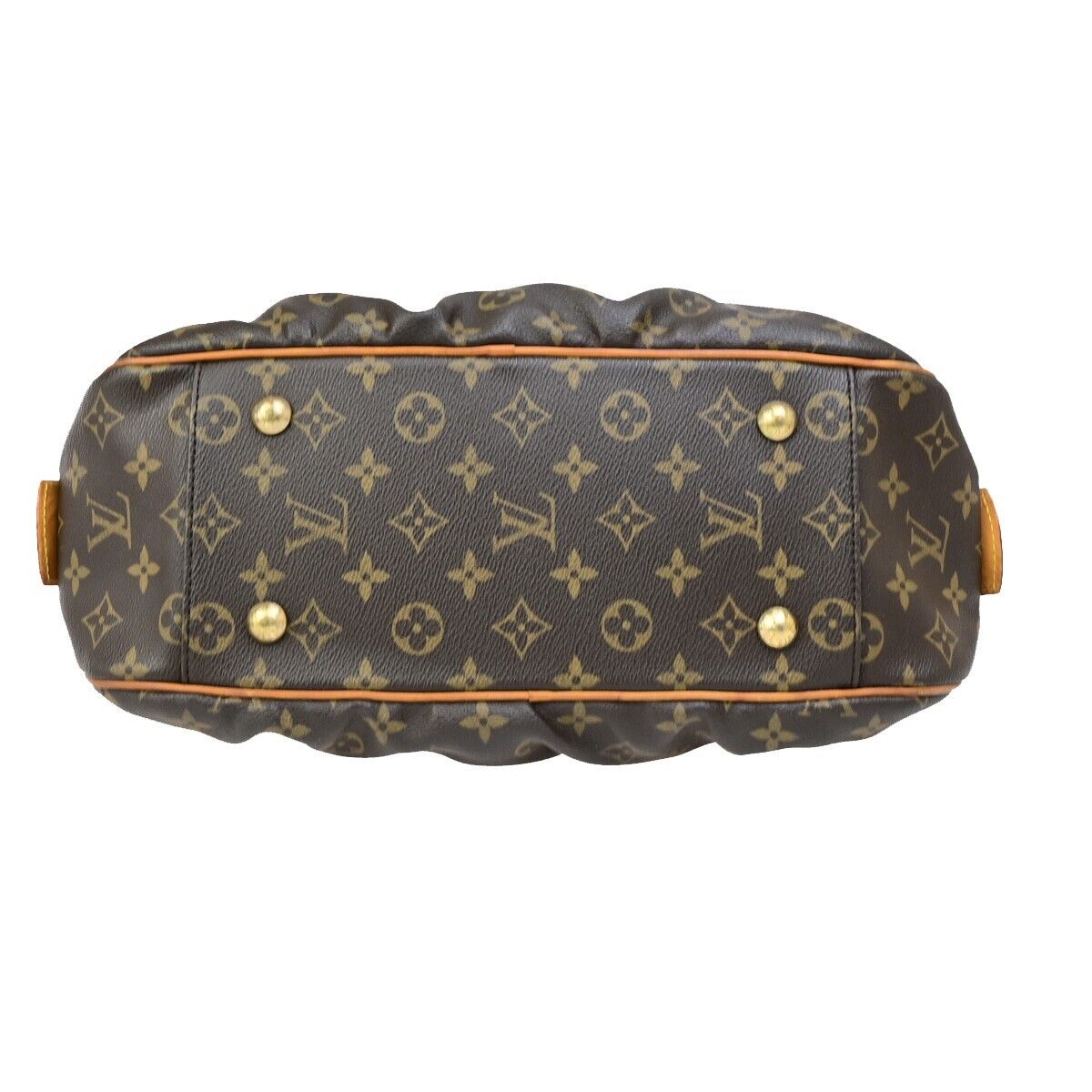 LOUIS VUITTON Mitzi Tote Hand Bag Monogram Leather Brown Spain M40058 12KA484