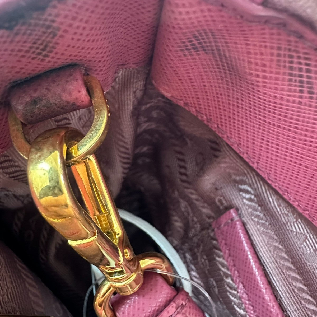 PRADA Galleria 2Way Shoulder Hand Bag Saffiano Leather Pink Italy 11CA830
