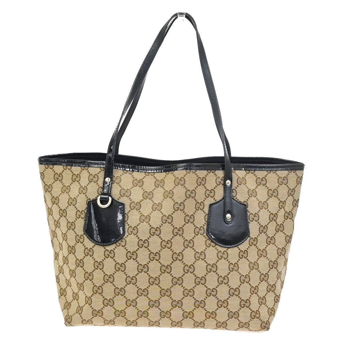 GUCCI GG Jolie Shoulder Hand Bag Canvas Patent Leather Brown GHW Italy 38KC906