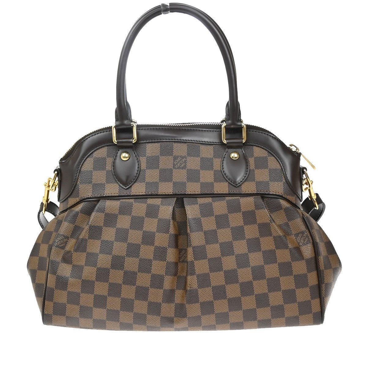 LOUIS VUITTON Trevi PM  2-way Handbag Damier Ebene Leather Brown N51997 40RL443
